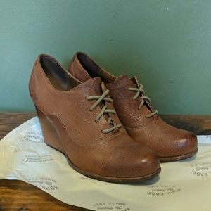 Kork-Ease lace wedge boots
